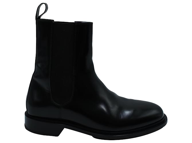 Autre Marque A.P.C Charlie Chelsea Boots in Black Calfskin Leather Pony-style calfskin  ref.571159