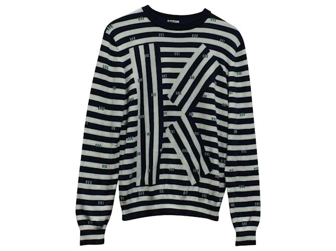 Kenzo Gestreiftes Oui-Sweatshirt aus mehrfarbiger Baumwolle  ref.571177