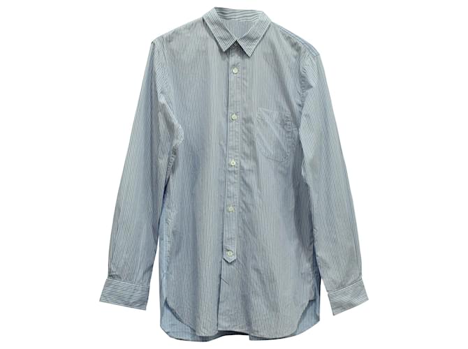 Autre Marque Camisa listrada Junya Watanabe Comme Des Garçons com botões em algodão azul claro  ref.571184