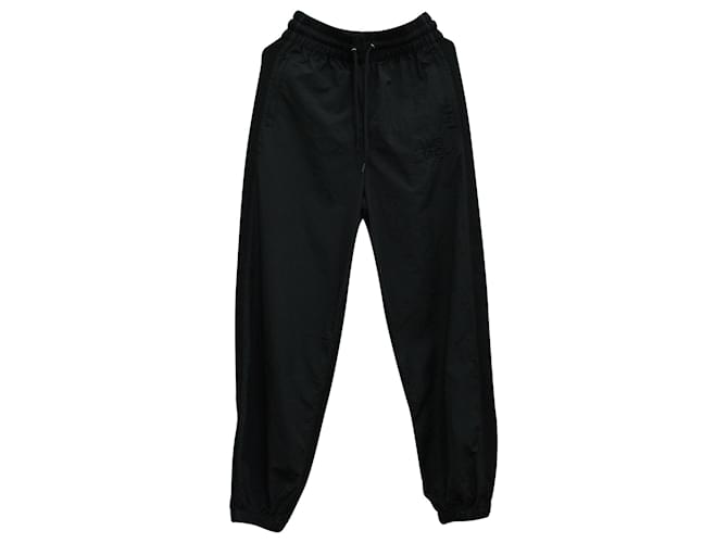 Pantaloni della tuta con logo ricamato Alexander Wang in nylon nero  ref.571206
