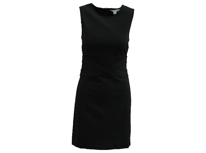 Diane Von Furstenberg Evita Sleeveless Shift Dress in Black Viscose Cellulose fibre  ref.571213