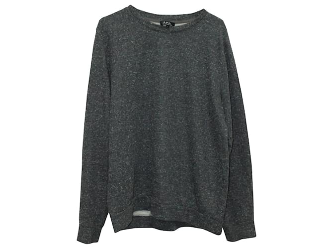 Apc a.P.C Dotted Roundneck Jumper in Grey Cotton  ref.571232