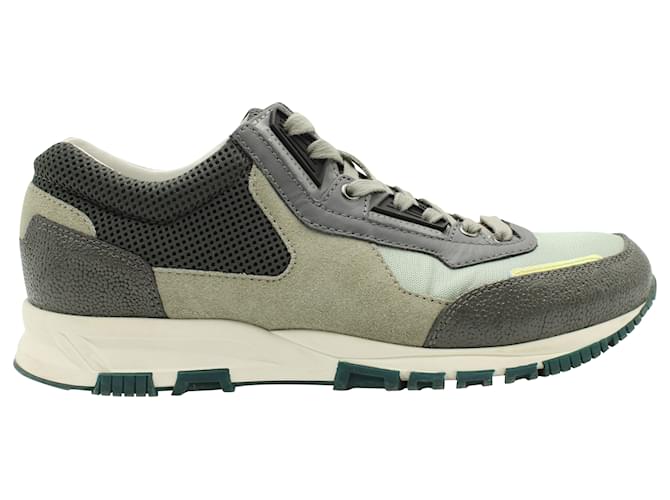 Lanvin Textured Sneakers in Multicolor Suede Multiple colors Leather  ref.571250