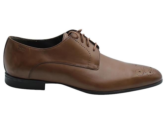 Hugo Boss Derby Shoes in Brown Leather   ref.571259