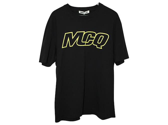 MCQ Logo Tee in Black Cotton  ref.571290