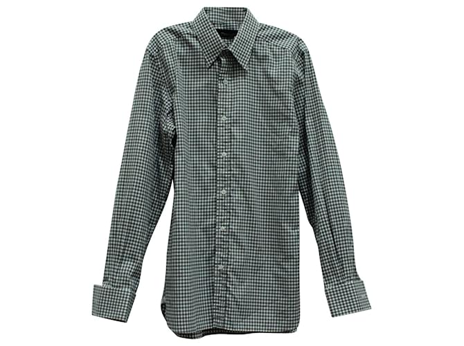 Tom Ford Gingham Shirt in Multicolor Cotton Multiple colors  ref.571310