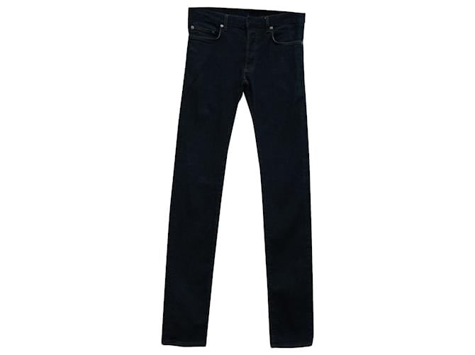 Dior Slim Cut Jeans aus schwarzem Baumwolldenim Blau Marineblau Baumwolle  ref.571327