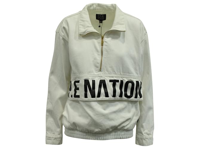 Autre Marque P.E Nation 1967 Pullover Sweater in White Denim Cotton  ref.571333