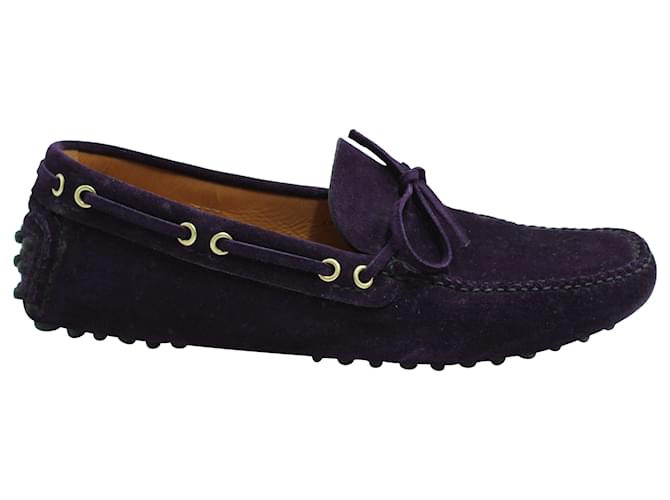 Tod's Gommino Driving Shoes in Purple Suede  ref.571337