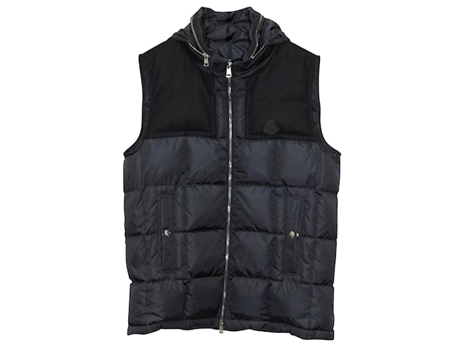 Moncler Dupres Quilted Puffer Vest in Black Polyester  ref.571375