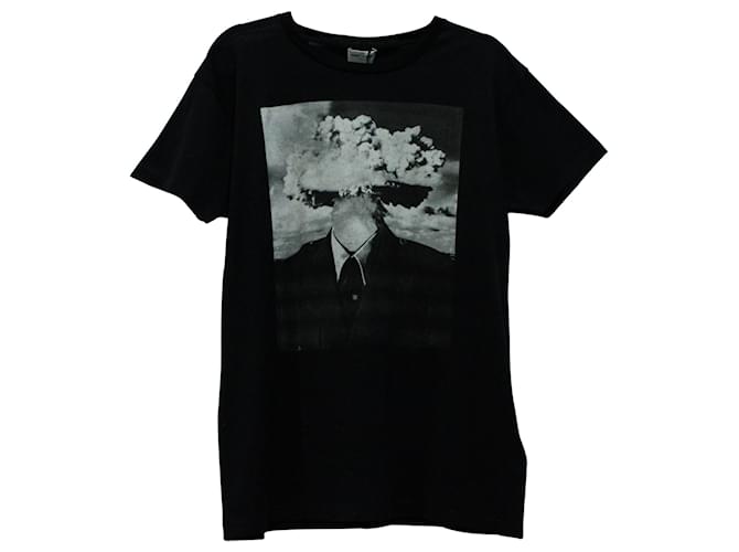 Saint Laurent Bombhead Print T-Shirt aus schwarzer bedruckter Baumwolle  ref.571437