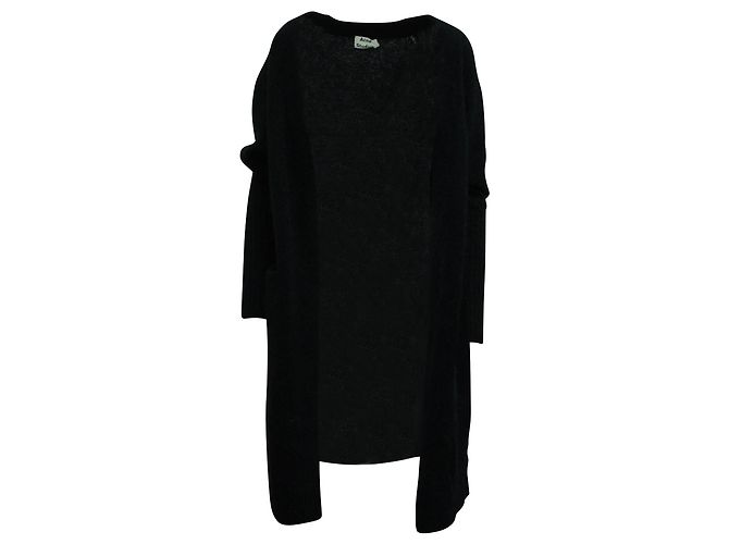 Autre Marque Acne Studios – Raya – Lange Strickjacke aus blauem Mohair