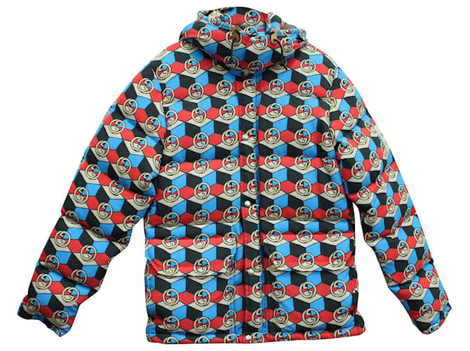 Chaqueta acolchada Gucci x North Face en poliamida azul Multicolor Nylon  ref.571523