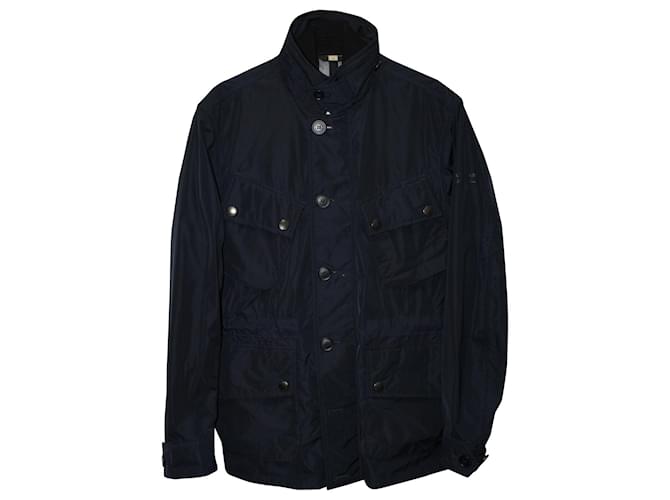 Giacca multitasche Burberry in poliestere blu navy  ref.571535