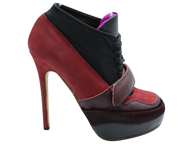 Autre Marque Acne Studios Ace Ankle Boots in Red Suede  ref.571550