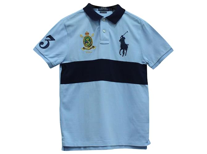 Ralph Lauren Big Pony Polo Shirt in Light Blue Cotton  ref.571576