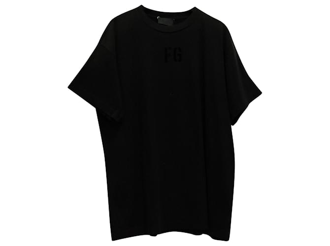 T-shirt Fear Of God FG en coton noir  ref.571578