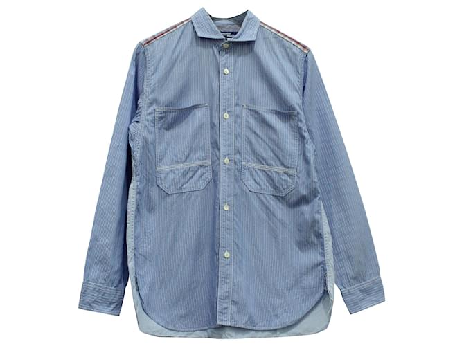 Junya Watanabe Comme Des Garçons Button-Down-Hemd aus hellblauer Baumwolle  ref.571597