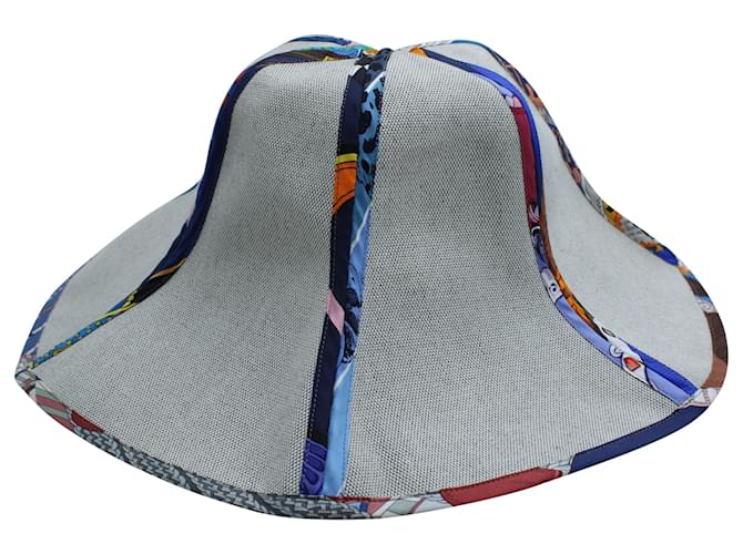 Hermès Hermes Canvas Hut aus grauer Baumwolle  ref.571628