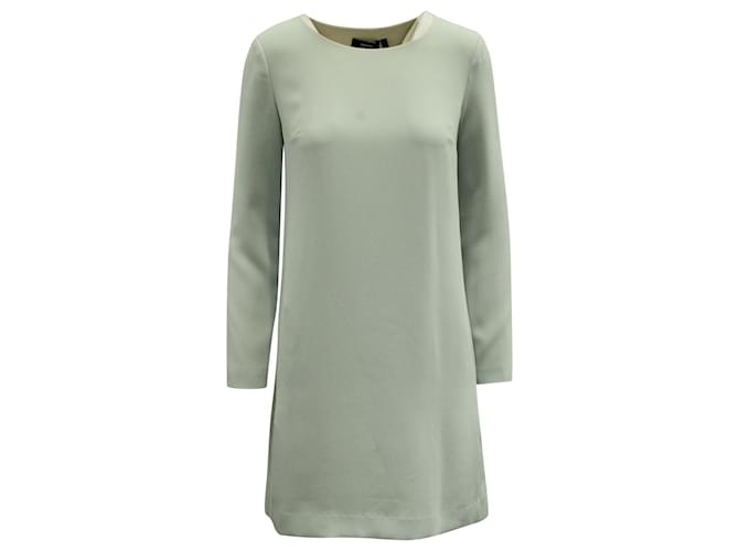 Theory Long Sleeve Shift Dress in Mint Green Crepe Polyester  ref.571676