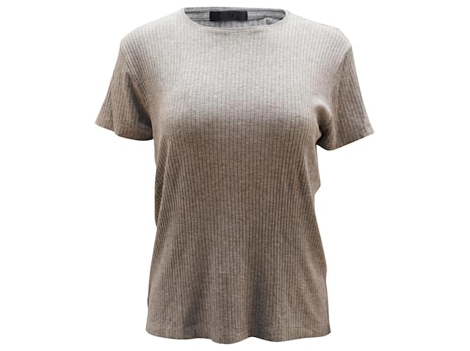 Autre Marque ATM Anthony Thomas Melillo Ribbed T-Shirt in Grey Modal Cellulose fibre  ref.571678