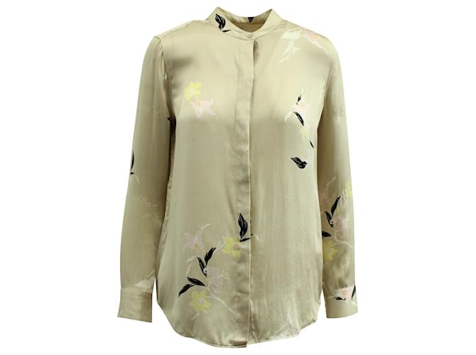Blusa con estampado floral Equipment en seda beige  ref.571701