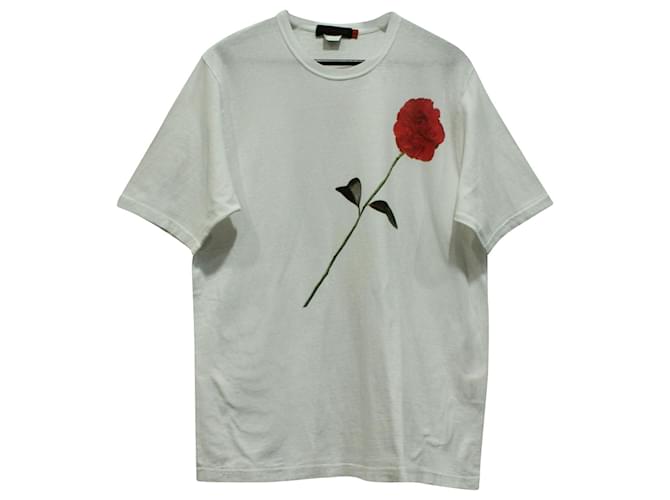 Undercover x Joyce T-Shirt mit Rosendruck aus weißer Baumwolle  ref.571708