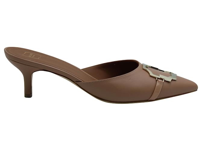 Autre Marque Malone Souliers Missy 45 Mules in Brown Leather  ref.571718
