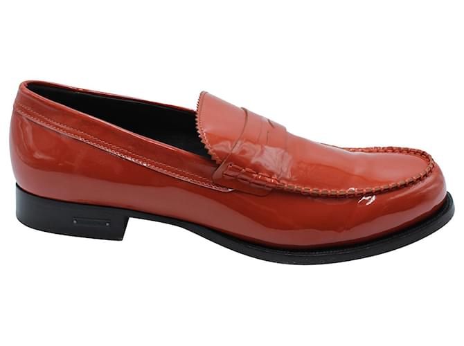 Dsquared2 High-Shine Penny Loafers in Red Leather  ref.571772