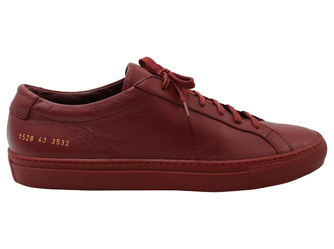 Autre Marque Common Projects Original Achilles Low Top Sneakers in Burgundy Leather Dark red  ref.571779