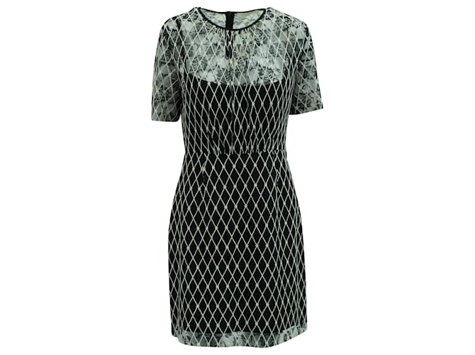 Sandro Lace Mini Dress in Black Polyamide Nylon  ref.571789