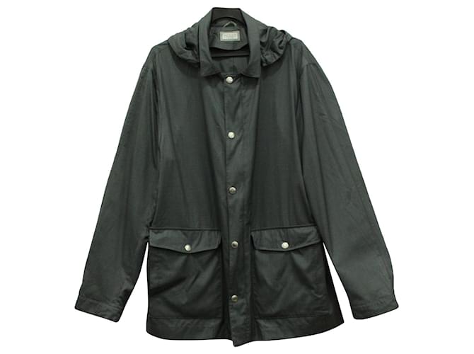 Brunello Cucinelli Rain Jacket in Black Polyester  ref.571793