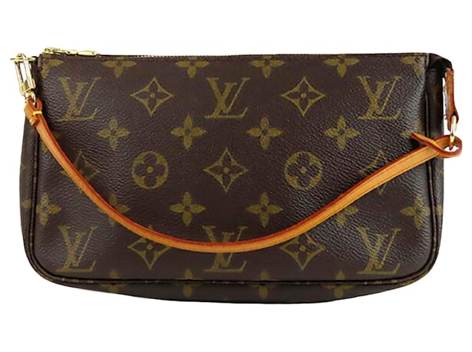 Louis Vuitton Brown Monogram Pochette Accessoires Leather Cloth ref.571868  - Joli Closet