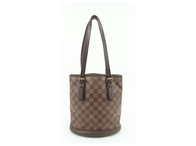 Louis Vuitton Small Damier Petite Bucket PM Tote Bag Leather ref.571963 -  Joli Closet