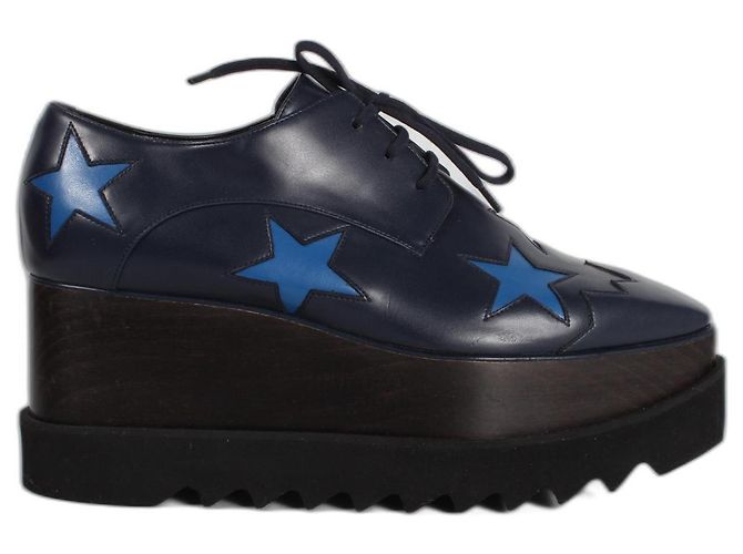 Stella Mc Cartney Stringate Elyse in pelle vegana con stelle Stella McCartney. Nero Blu