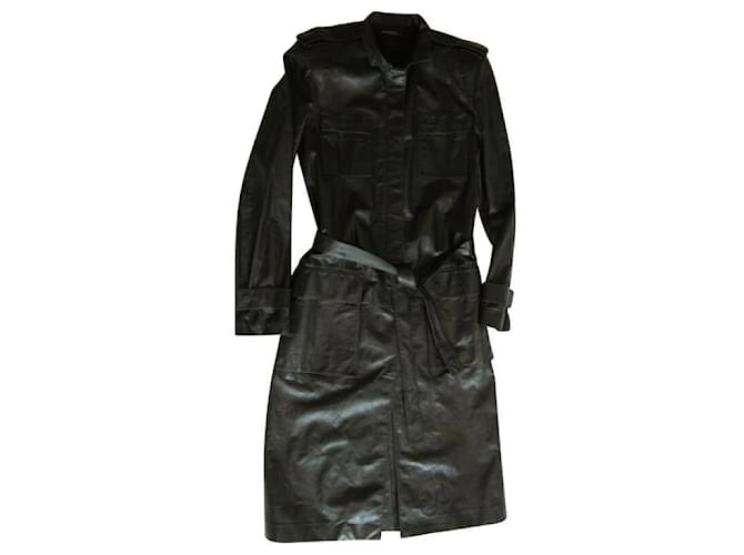 Gucci Coats, Outerwear Black Leather  ref.571976