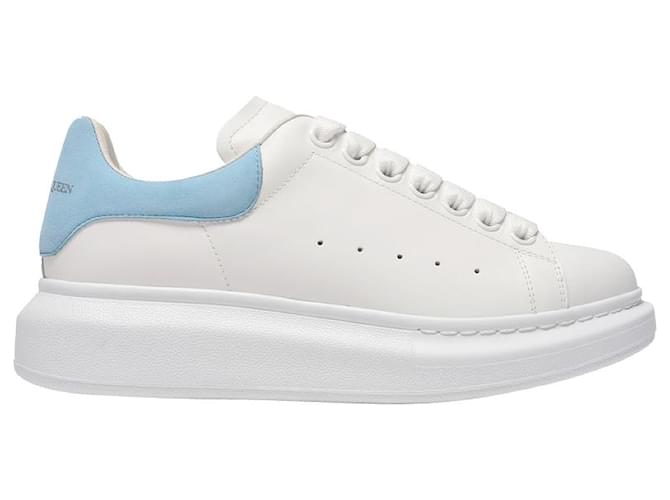 Oversized Sneakers - Alexander Mcqueen - White/Powder Blue - Leather Pony-style calfskin  ref.572059