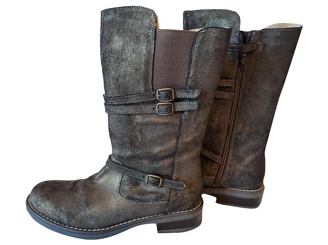 Autre Marque TTY BabyBotte Leather Mid-Calf Boots Brown
