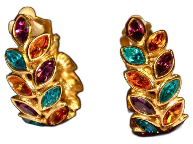 Yves Saint Laurent Superb pair of YSL clip earrings Multiple colors  ref.572171