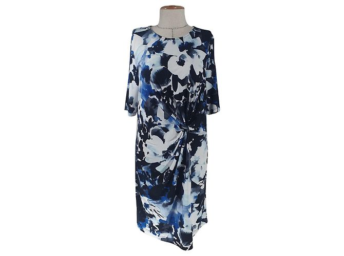 Vera Wang Simply Kleid Blau Mehrfarben