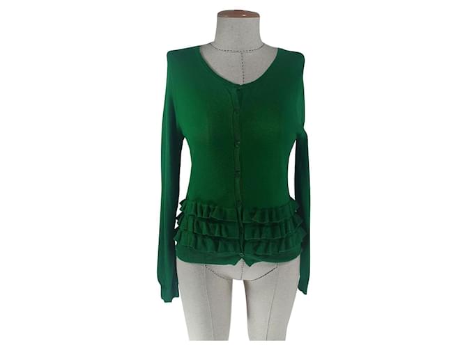 Jigsaw Knitwear Green Cotton Rayon  ref.572231