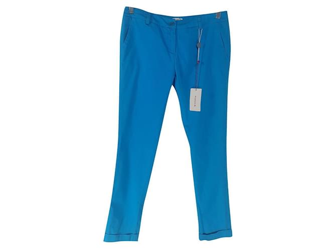 Parosh Pants, leggings Blue Cotton Elastane  ref.572233