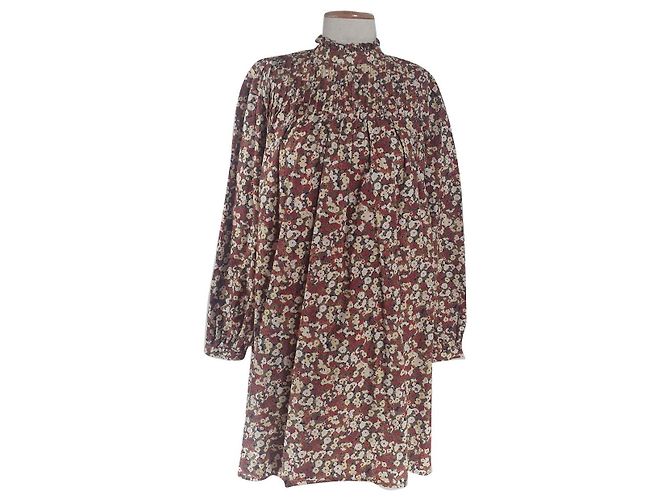 Autre Marque Baumwollkleid mehrfarbig Mehrfarben