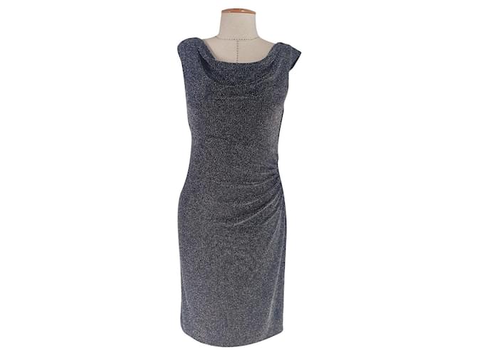 Ralph Lauren Dresses Silvery Blue Polyester Elastane Polyamide  ref.572235