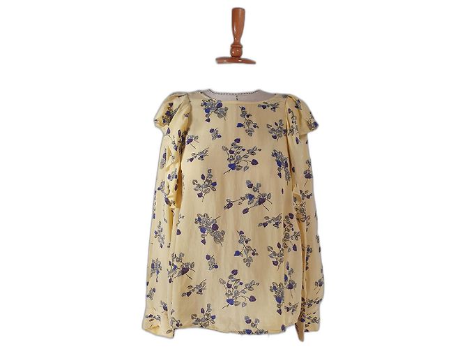 Autre Marque Blusa Ivy & Oak Amarilla de Cupro Multicolor Amarillo