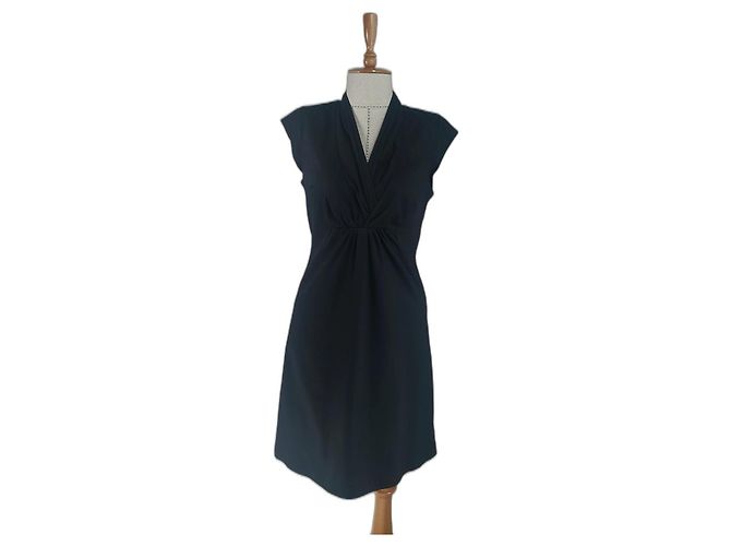 Autre Marque Vestido negro de algodón