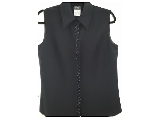 Chanel Black Polyester Top Size M