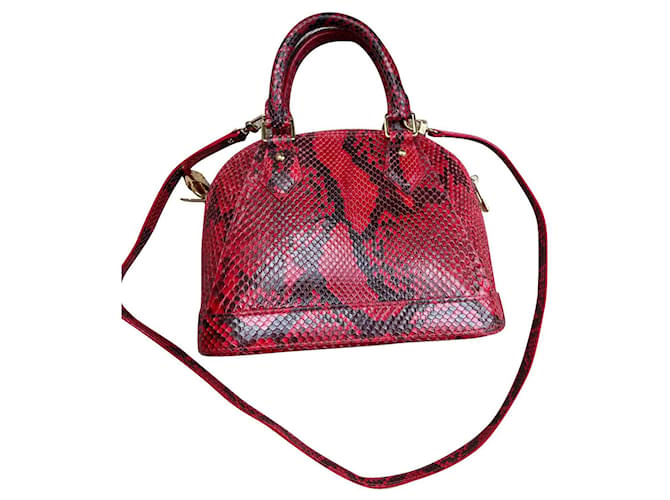 Louis Vuitton Alma BB Python Rosso Borsa 