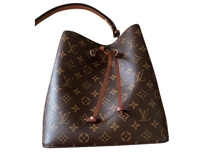 Louis Vuitton Neonoe MM Bag Monogram Caramel Brown Leather | 3D model