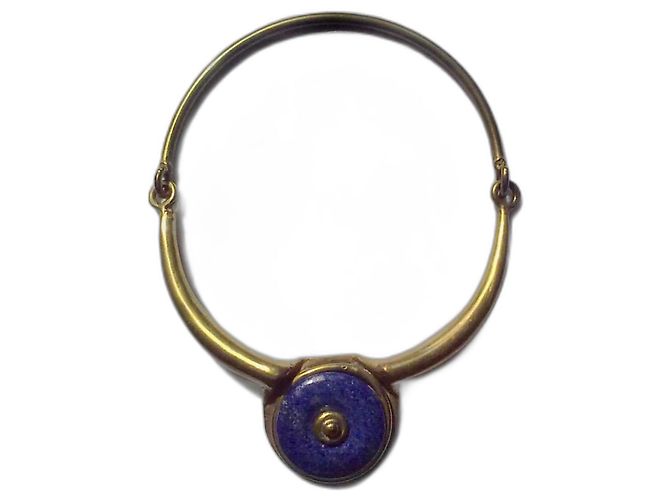 Autre Marque Collar de diseñador con piedra azul Azul marino